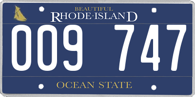 RI license plate 009747