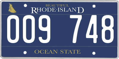 RI license plate 009748