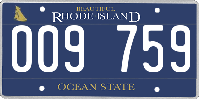 RI license plate 009759