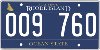 RI license plate 009760