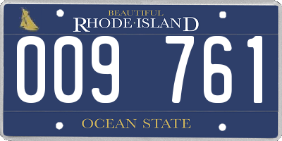 RI license plate 009761