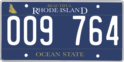 RI license plate 009764