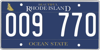 RI license plate 009770