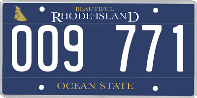 RI license plate 009771