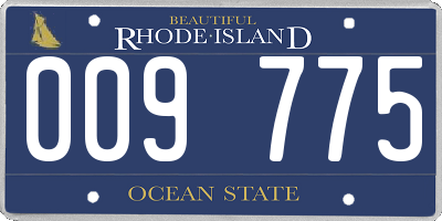 RI license plate 009775