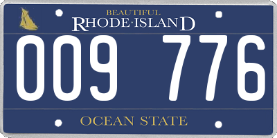 RI license plate 009776