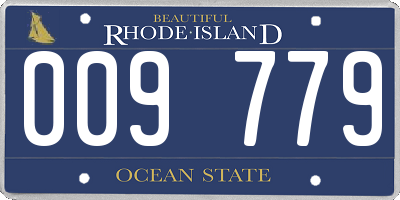 RI license plate 009779