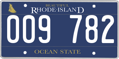 RI license plate 009782