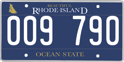 RI license plate 009790