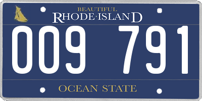 RI license plate 009791