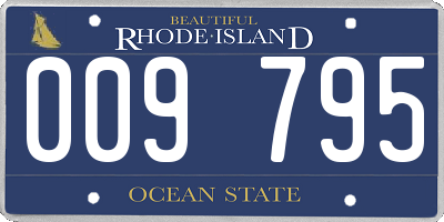 RI license plate 009795