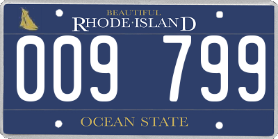 RI license plate 009799