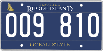 RI license plate 009810