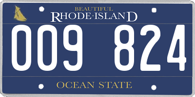 RI license plate 009824