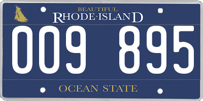 RI license plate 009895