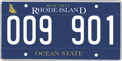 RI license plate 009901