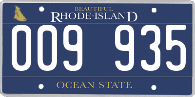 RI license plate 009935