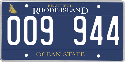 RI license plate 009944