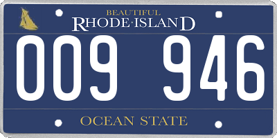 RI license plate 009946