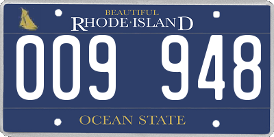 RI license plate 009948
