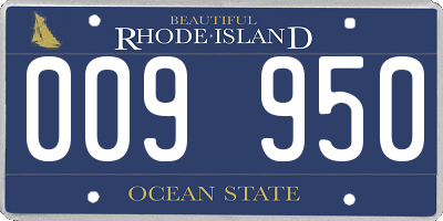RI license plate 009950