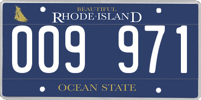 RI license plate 009971