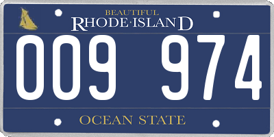 RI license plate 009974