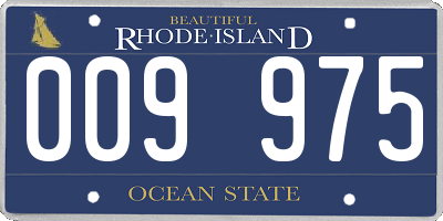 RI license plate 009975