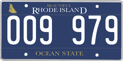 RI license plate 009979