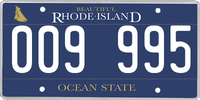 RI license plate 009995