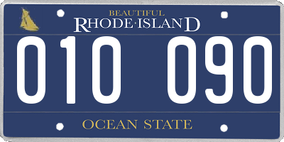 RI license plate 010090
