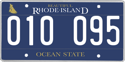RI license plate 010095