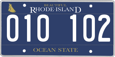 RI license plate 010102