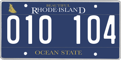RI license plate 010104