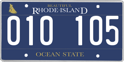 RI license plate 010105