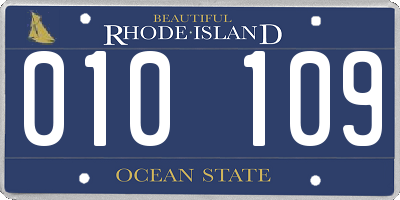 RI license plate 010109