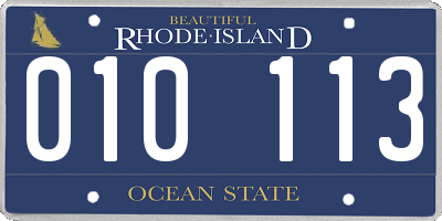 RI license plate 010113