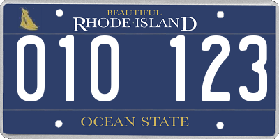RI license plate 010123