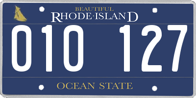RI license plate 010127