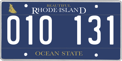RI license plate 010131