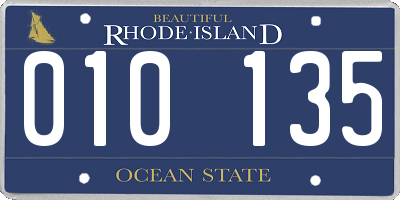 RI license plate 010135