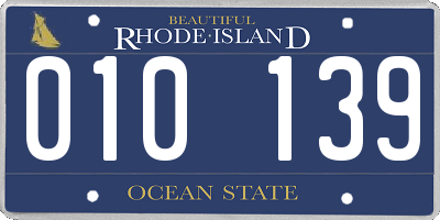 RI license plate 010139