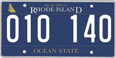 RI license plate 010140
