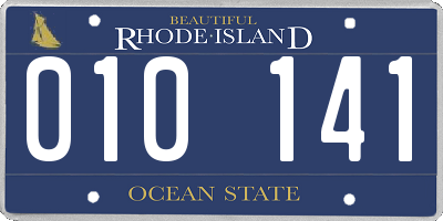 RI license plate 010141