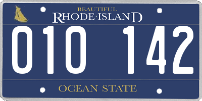 RI license plate 010142
