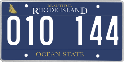 RI license plate 010144