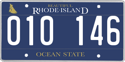 RI license plate 010146
