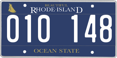 RI license plate 010148