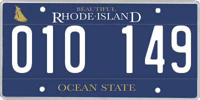 RI license plate 010149