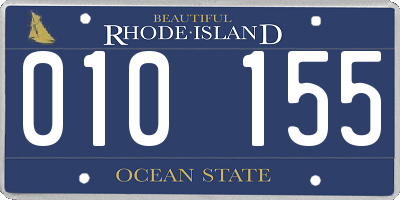 RI license plate 010155
